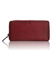 Bellicci Skórzany portfel "Kenzie" w kolorze bordowym - 20 x 10,5 x 2,5 cm rozmiar: onesize. Czerwone portfele damskie Bellicci, bez wzorów, z materiału. Za 113.99 zł.