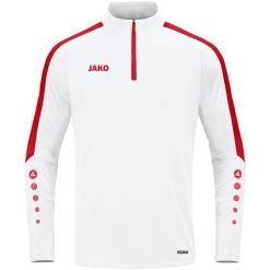 Bluza dresowa zapinana na zamek błyskawiczny Jako Power. Białe bluzy damskie JAKO, s, bez wzorów, z dresówki, bez kaptura. Za 288.50 zł.