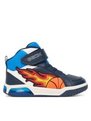 Geox Sneakersy J Inek J569CC 05411 C0693 S Granatowy. Niebieskie buty sportowe chłopięce Geox, ze skóry, bez zapięcia. Za 319.99 zł.