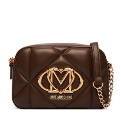 Torebka LOVE MOSCHINO. Brązowe listonoszki damskie Love Moschino, bez wzorów, bez dodatków. Za 879.99 zł.