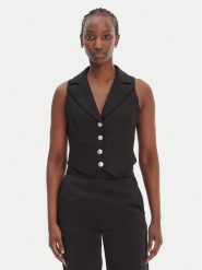 Morgan Kamizelka 251-CJANA.F Czarny Slim Fit. Czarne kamizelki damskie Morgan, bez wzorów, z syntetyku, bez kaptura. Za 279.99 zł.