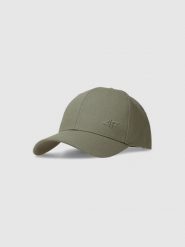 4F Czapka z daszkiem strapback uniseks - khaki S/M. Brązowe czapki z daszkiem damskie 4F, na lato, bez wzorów, z bawełny. W wyprzedaży za 39.99 zł.