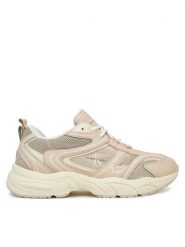 Calvin Klein Jeans Sneakersy Retro Tennis Mesh Ml YW0YW01807 Beżowy. Brązowe obuwie sportowe damskie Calvin Klein Jeans, z jeansu, bez zapięcia. Za 319.99 zł.