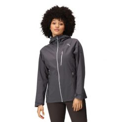 Kurtka Przeciwdeszczowa Damska Birchdale, z kapturem, wodoodporna. Niebieskie kurtki damskie Regatta, xl, z aplikacjami, z materiału, z kapturem. Za 149.99 zł.