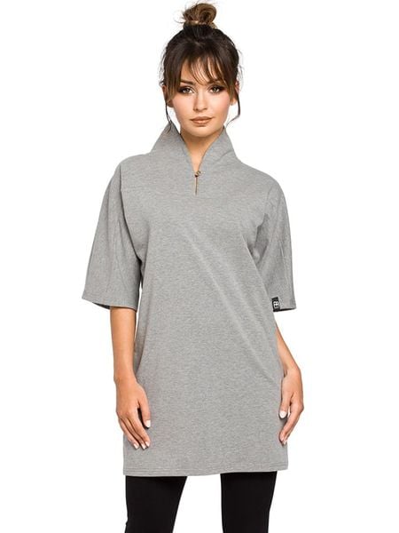 Be Wear Tunika w kolorze jasnoszarym rozmiar: S. Szare tuniki damskie Be Wear, s, bez wzorów, bez kołnierzyka, bez ramiączek. Za 148.95 zł.