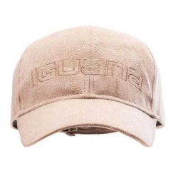 Czapka Z Daszkiem Z Logo Jukur. Brązowe czapki z daszkiem damskie IGUANA, bez wzorów, z materiału. Za 65.99 zł.