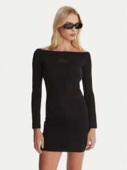 HUGO Sukienka codzienna Noffal_B 50546941 Czarny Slim Fit. Czarne sukienki damskie Hugo, bez wzorów, z bawełny, bez ramiączek. Za 379.99 zł.