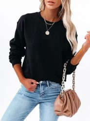Milan Kiss Sweter w kolorze czarnym rozmiar: XL. Czarne swetry klasyczne damskie Milan Kiss, xl, bez kołnierzyka. Za 96.60 zł.