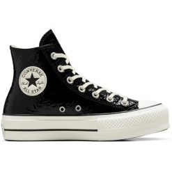 Buty sportowe Converse Chuck Taylor All Star Lift. Czarne obuwie sportowe damskie Converse, z syntetyku, bez zapięcia. Za 590.00 zł.