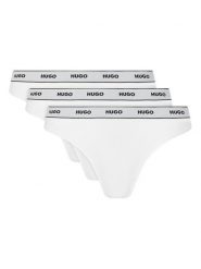 HUGO Komplet 3 par fig klasycznych Triplet Brief Stripe 50480157 Biały. Białe komplety bielizny Hugo, bez wzorów, z bawełny. Za 129.99 zł.