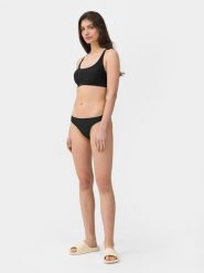 4F Dół od bikini z materiałów z recyklingu damski XL. Niebieskie bikini 4F, bez wzorów, z materiału. W wyprzedaży za 14.99 zł.