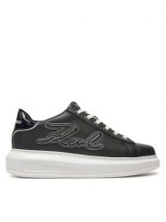 KARL LAGERFELD Sneakersy Kapri KL62511A Czarny. Czarne obuwie sportowe damskie KARL LAGERFELD, ze skóry, bez zapięcia. Za 479.99 zł.