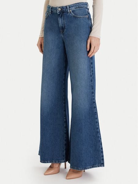 ViCOLO Jeansy DF5159 Niebieski Wide Leg. Niebieskie jeansy damskie ViCOLO. Za 233.99 zł.