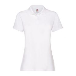 Damska Koszulka Polo Premium 170. Białe koszulki sportowe damskie Fruit of the Loom, xl, bez wzorów, bez ramiączek. Za 80.99 zł.