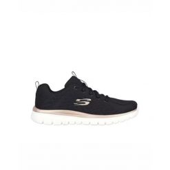 Buty na co dzień damskie SKECHERS GRACEFUL siateczka. Czarne obuwie sportowe damskie Skechers, bez zapięcia, na fitness i siłownię. Za 229.99 zł.