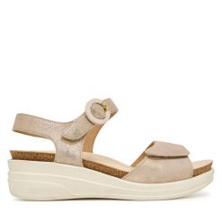 Sandały Ara. Brązowe sandały damskie Ara, bez wzorów, bez obcasa, na koturnie, bez zapięcia. Za 489.99 zł.