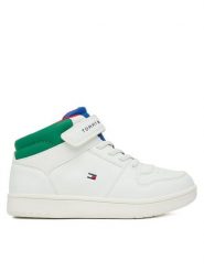 Tommy Hilfiger Sneakersy T1X9-34347-1355 S Biały. Białe buty sportowe chłopięce Tommy Hilfiger, ze skóry, bez zapięcia. Za 379.99 zł.