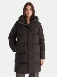 Tommy Hilfiger Płaszcz zimowy Modern WW0WW46535 Czarny Regular Fit. Czarne płaszcze damskie Tommy Hilfiger, na zimę, xxl, bez wzorów, z puchu, bez kaptura. Za 1,499.00 zł.