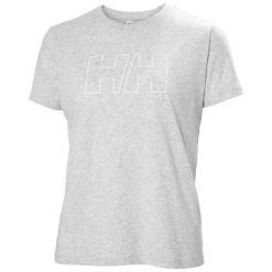 T-shirt damski Helly Hansen Tech Logo. Szare t-shirty damskie Helly Hansen, bez wzorów, bez kołnierzyka. Za 241.50 zł.