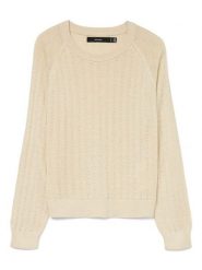 Vero Moda Sweter w kolorze beżowym rozmiar: S. Brązowe swetry klasyczne damskie Vero Moda, s, bez kołnierzyka. Za 114.44 zł.