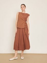 BGN Spódnica w kolorze jasnobrązowym rozmiar: 40. Brązowe spódnice damskie BGN, na imprezę, bez wzorów, midi. Za 121.99 zł.