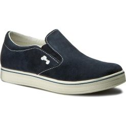 Tenisówki PRIMIGI - Pay 7 7618000 S Navy. Niebieskie trampki dziewczęce Primigi, ze skóry. W wyprzedaży za 189.00 zł.