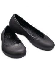 Crocs Baleriny "At Work" w kolorze czarnym rozmiar: 34/35. Czarne balerinki damskie Crocs, bez wzorów. Za 131.74 zł.