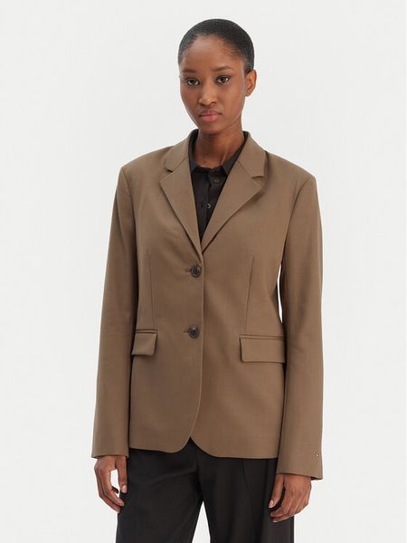 Tommy Hilfiger Marynarka Timeless WW0WW46662 Beżowy Regular Fit. Brązowe marynarki i żakiety damskie Tommy Hilfiger, bez wzorów, z syntetyku. Za 1,199.00 zł.