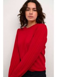Kaffe Sweter w kolorze czerwonym rozmiar: XL. Czerwone swetry klasyczne damskie Kaffe, xl, ze splotem, bez kołnierzyka. Za 100.99 zł.