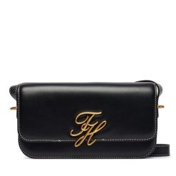 Torebka Tommy Hilfiger. Czarne listonoszki damskie Tommy Hilfiger, bez wzorów, bez dodatków. Za 849.99 zł.