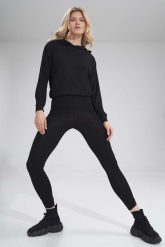 Legginsy z Marszczoną Nogawką - Czarne. Czarne legginsy damskie Figl, l, bez wzorów, z dresówki. Za 179.00 zł.