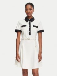 Guess Sukienka koktajlowa W6YK15 K4367 Kremowy Regular Fit. Białe sukienki damskie Guess, z aplikacjami, z syntetyku, wizytowe, bez ramiączek. Za 654.99 zł.