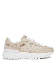 Guess Sneakersy FLPVI3 ELE12 Beżowy. Brązowe obuwie sportowe damskie Guess, ze skóry, bez zapięcia. Za 269.99 zł.