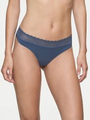 Triumph Stringi Feel Of Modal 10219764 Niebieski. Niebieskie stringi Triumph, bez wzorów. Za 30.00 zł.