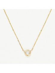 DIAMANTA Złoty naszyjnik "Petit solitaire" z diamentem - dł. 42 cm rozmiar: onesize. Żółte naszyjniki damskie DIAMANTA, z diamentem, złote. Za 1,295.85 zł.