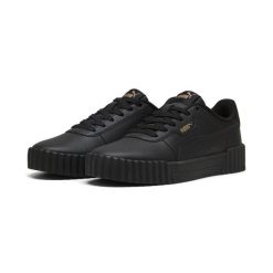 Damskie sneakersy Carina 3.0 PUMA Black Gold. Czarne obuwie sportowe damskie Puma, bez zapięcia, tenisowe. Za 209.00 zł.