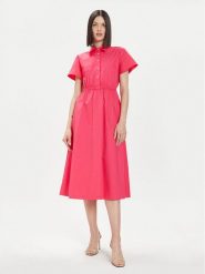 United Colors Of Benetton Sukienka codzienna 4NICDV08D Różowy Regular Fit. Czerwone sukienki damskie United Colors Of Benetton, bez wzorów, z bawełny, bez ramiączek. Za 189.99 zł.
