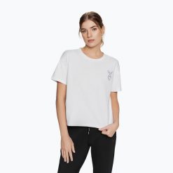 Koszulka treningowa damska Cardio Bunny Bright. Białe koszulki sportowe damskie Cardio Bunny, m, bez wzorów, bez ramiączek. Za 49.99 zł.