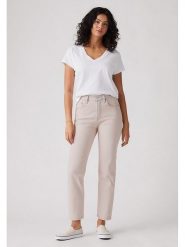 Levi's Dżinsy - Slim fit - w kolorze kremowym rozmiar: W27/L26. Brązowe jeansy damskie Levi's, z podwyższonym stanem. Za 218.45 zł.