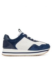 MICHAEL Michael Kors Sneakersy Raina 43R6RNFS1L Granatowy. Niebieskie obuwie sportowe damskie MICHAEL Michael Kors, ze skóry, bez zapięcia. Za 549.99 zł.