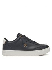 Tommy Hilfiger Sneakersy Essential Chic Court Sneaker FW0FW08322 Czarny. Czarne obuwie sportowe damskie Tommy Hilfiger, ze skóry, bez zapięcia. Za 239.99 zł.