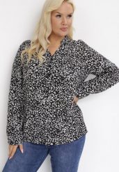 Czarna Bluzka Eunite. Czarne bluzki damskie Born2be, xl, bez wzorów, eleganckie, bez kołnierzyka, bez ramiączek. Za 59.99 zł.