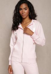 Różowa Rozsuwana Bluza z Kapturem Lecua. Czerwone bluzy damskie Renee, l, bez wzorów, z kapturem. Za 109.99 zł.
