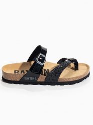BAYTON Japonki "Diane" w kolorze czarnym rozmiar: 42. Czarne klapki damskie Bayton, bez wzorów, z otwartym noskiem, bez obcasa, bez zapięcia. Za 139.95 zł.