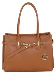 Mia Tomazzi Skórzana torebka "Zoagli" w kolorze jasnobrązowym - 34 x 25 x 13 cm rozmiar: onesize. Brązowe torebki klasyczne damskie Mia Tomazzi, z materiału, bez dodatków. Za 384.71 zł.