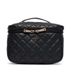 Kosmetyczka Guess. Czarne kosmetyczki damskie Guess, z aplikacjami. Za 344.99 zł.