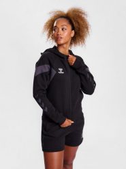 Damska bluza z kapturem na zamek błyskawiczny Hummel Travel. Czarne bluzy damskie Hummel, na wiosnę, s, bez wzorów, z bawełny, z kapturem. Za 258.00 zł.