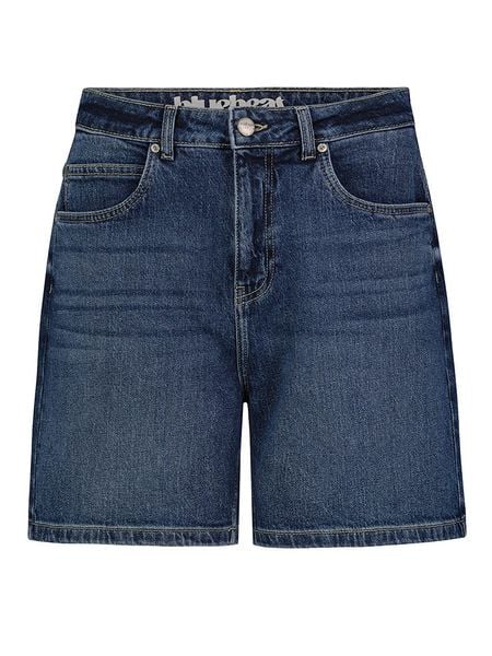 Sublevel Szorty dżinsowe w kolorze granatowym rozmiar: XS. Niebieskie szorty damskie Sublevel, z aplikacjami, ze skóry, z podwyższonym stanem. Za 86.99 zł.