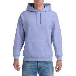 Bluza Z Kapturem Dla Dorosłych Unisex Heavy Blend. Fioletowe bluzy damskie GILDAN, l, bez wzorów, z bawełny, z kapturem. Za 82.99 zł.