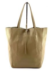 Marlon Skórzany shopper bag w kolorze beżowym - 40 x 37 x 12 cm rozmiar: onesize. Brązowe shopper bag Marlon, bez wzorów, z materiału, na ramię, bez dodatków. Za 276.80 zł.